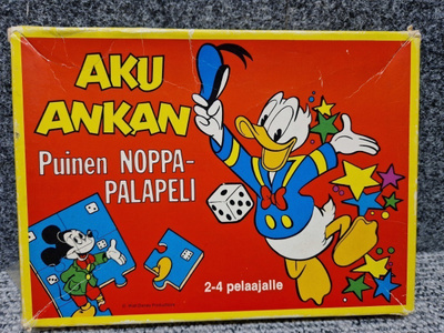 Aku Ankan puinen noppapalapeli.