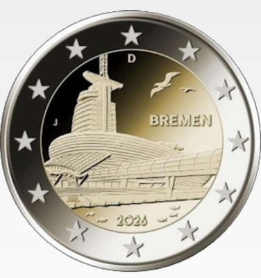 Saksa 2026 2 € CC Bremen A-J