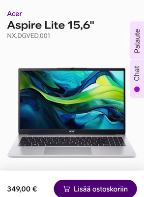 Acer aspire uusi kannettava