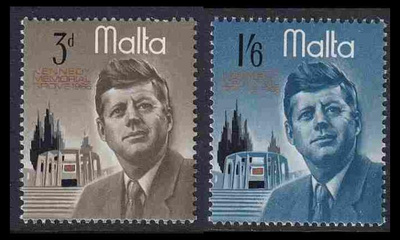 Malta 342-3 ** Presidentti John F. Kennedy (1966)