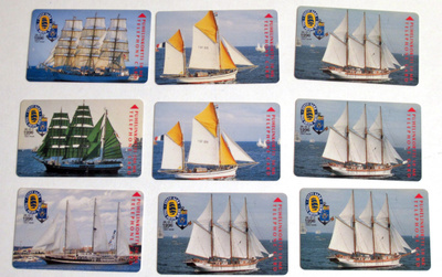 Turun Tall Ship Races puhelinkortteja 1996
