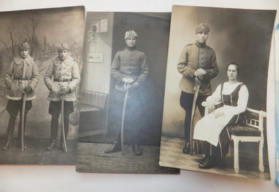 3 VANHAA Valokuvaa Sotilaat Rakuunamiekka 1920-l Viipuri