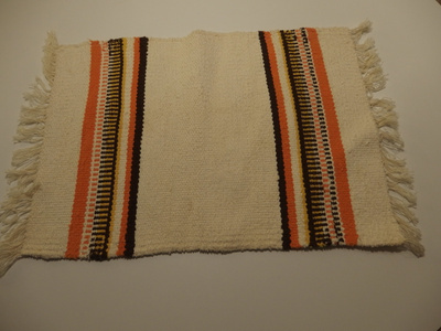 Kaunis vintage poppanaliina Hand made. Oranssi, ruskea ym.