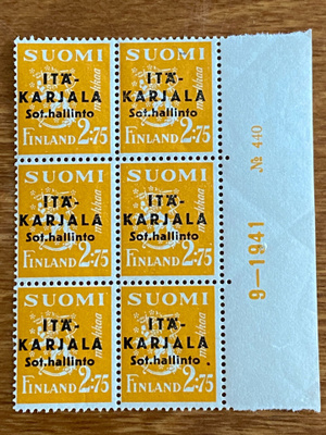 ITÄ-KARJALA 2,75MK  NUMERO KUUSILO**