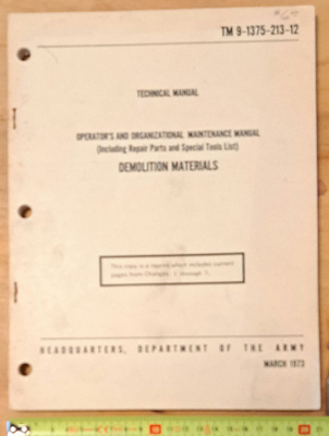 US ARMY DEMOLITION MATERIALS