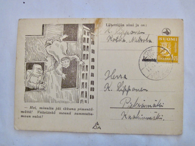 VANHA Postikortti SA Sarja Sotapropaganda 1941