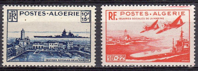 (S0041) ALGERIA, 1949 (Naval Charities Fund). Mi ## 280-281