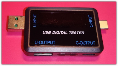 USB A  / USB C  digitaalinen jännite- ja virtamittari #30281