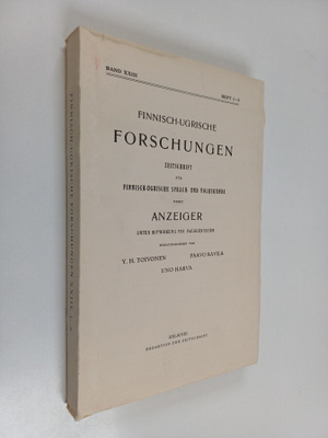 Y. H. Toivonen : Finnisch-Ugrische Forschungen - Zeitschr...