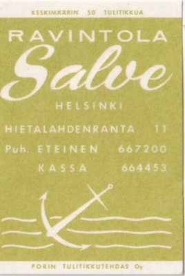 Helsinki, Ravintola Salve ,   s35