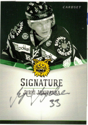 2012-13 Cardset JYRKI JOKIPAKKA Ilves Signature nimmarI