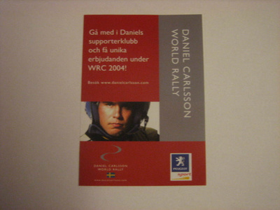 Peugeot rallikortti 12 B: Peugeot WRC 2004 - Daniel Carlsson