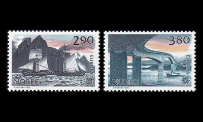 Norja 996-7 ** Europa liikenne ja viestintä (1988)