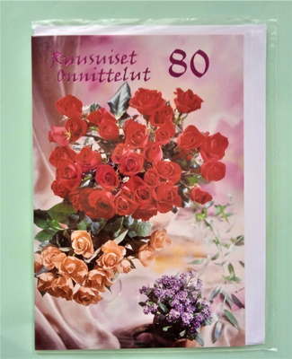 2-OSAINEN KORTTI : RUUSUISET ONNITTELUT - 80 V