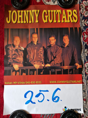 Johnny Guitars Keikkajuliste 60×42cm