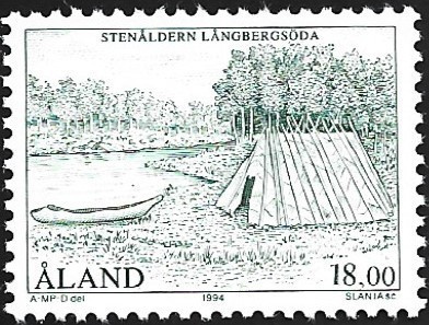 Åland 1994 Kivikausi - Asuinpaikka 18,00 mk ** LaPe 090
