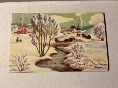 Postikortti Hyvää joulua 1940-luku