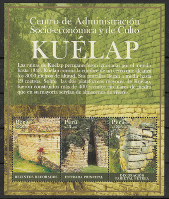 PERU Kuélap pienoisarkki 2010 **