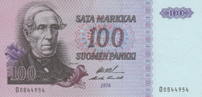 100 markkaa 1976