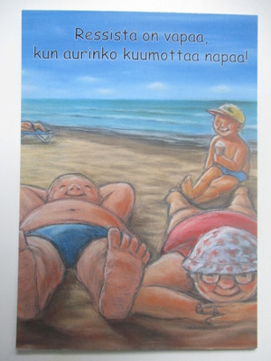 HÖRÖLÄ - Ressistä on vapaa, kun aurinko kuumottaa nap T-0410