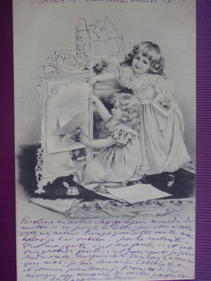 Tytöt maalaamassa WANHA 1905
