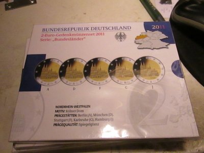 Saksa 2011 2 € Westfalen ADFGJ PROOF
