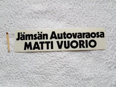 JÄMSÄN AUTOVARAOSA MATTI VUORIO VANHA TARRA