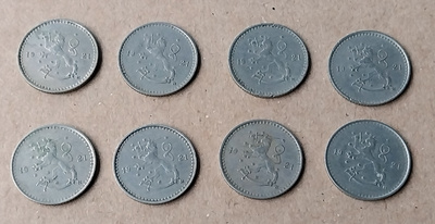 25 penniä 1921 8 kpl