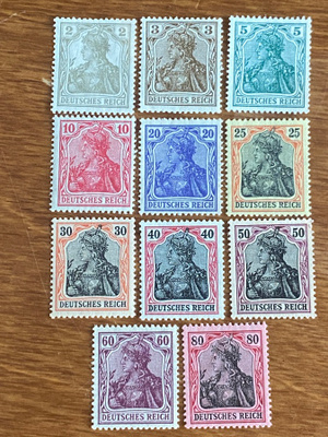 SAKSA REICH 1905-1913 GERMANIA YLEISMERKIT**