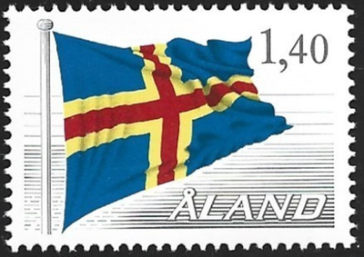 Åland 1984 Yleism Ahvenanmaan lippu 1,40 mk **LaPe 004