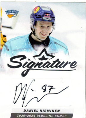 2025-26 Blueline DANIEL NIEMINEN Pelicans Silver Signature