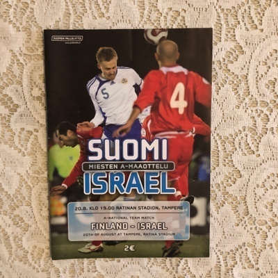Käsiohjelma: Suomi- Israel. 2008.