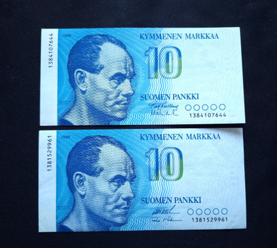 10 Markkaa 1986 Kunto 8