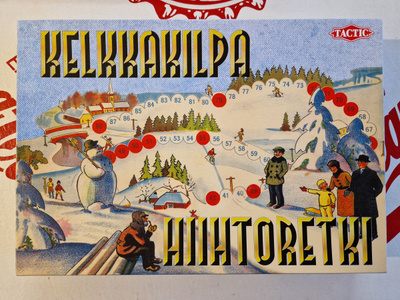 Kelkkakilpa hiihtoretki lautapeli. Tactik