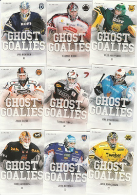 14-15 Cardset Ghost Goalies kortit 1e kpl