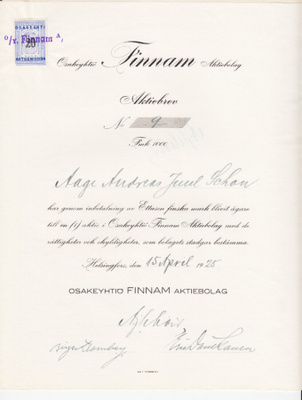 OKK 1925 Finnam Oy Helsinki