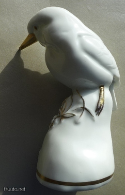 FIGUURI LINTU posliini  vanha ENS Saksa kork. 16cm