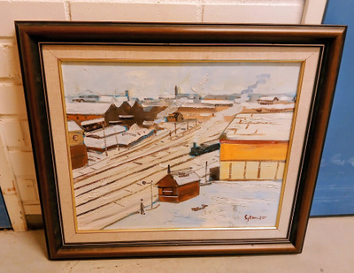 Heikki Sjöstedt "Talvinen asemapiha"