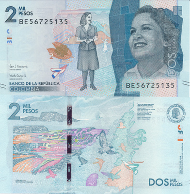Colombia 2.000 Pesos 2019 P458e
