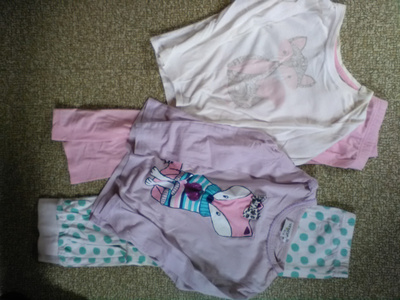 Vendi ja Peuhu KETTU tyttöjen pyjamat 2 kpl koko 120