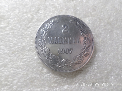 2  mk  1907    hopeaa, kulkematon   kl 9