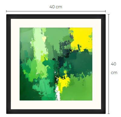 Uusi abstrakti Art Print paspis & kehys 40 cm x 40 cm
