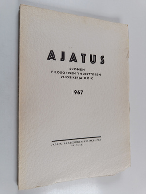 Suomen Filosofinen Yhdistys : Ajatus - Suomen Filosofisen...