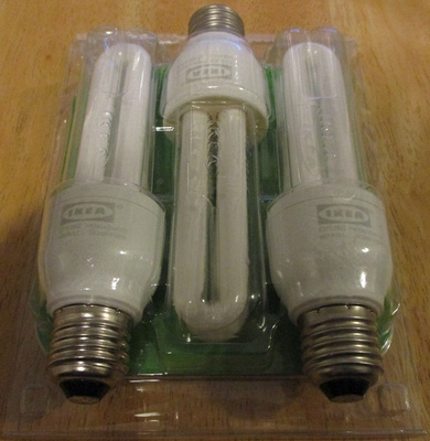 Ikea 11W E27-kanta 650 Lumen energialamppu 2-putkilamppu 3x