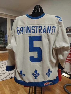Jari Grönstrand #5 NHL gameworn 1988-1989 Quebec Nordiques