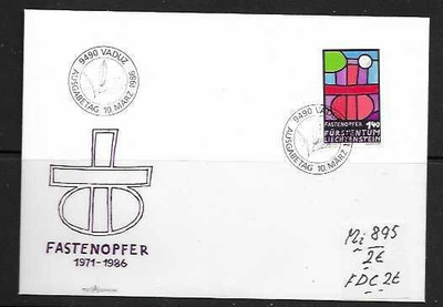 LIECHTENSTEIN Mi 895luett. 2€  FDC  luett.2€