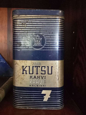 OKA Kutsu-kahvipurkki noin 30-luvulta