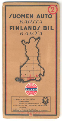 Suomen autokartta = Finlands bilkarta 2 (1930)
