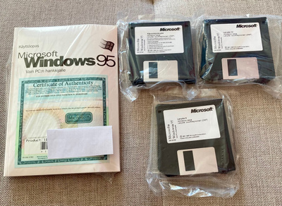Microsoft Windows 95 FI suomenkiel. OEM korput avaamattomat