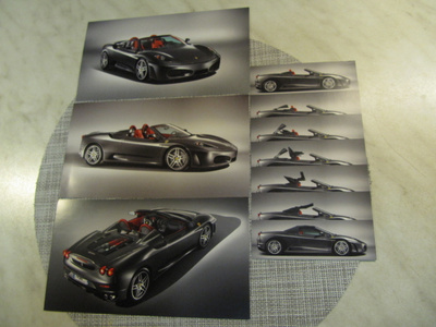 Auto kortteja 4 kpl. Ferrari 430 Spider.